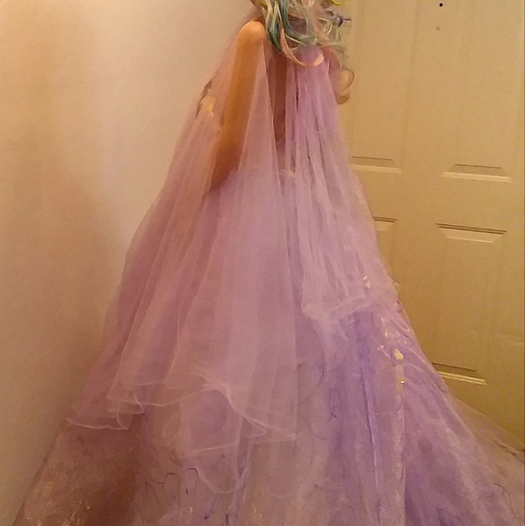 Sample Gown - RITIKA Lavender Lehenga Saree Wedding Ballgown Set - Picture 13 of 16
